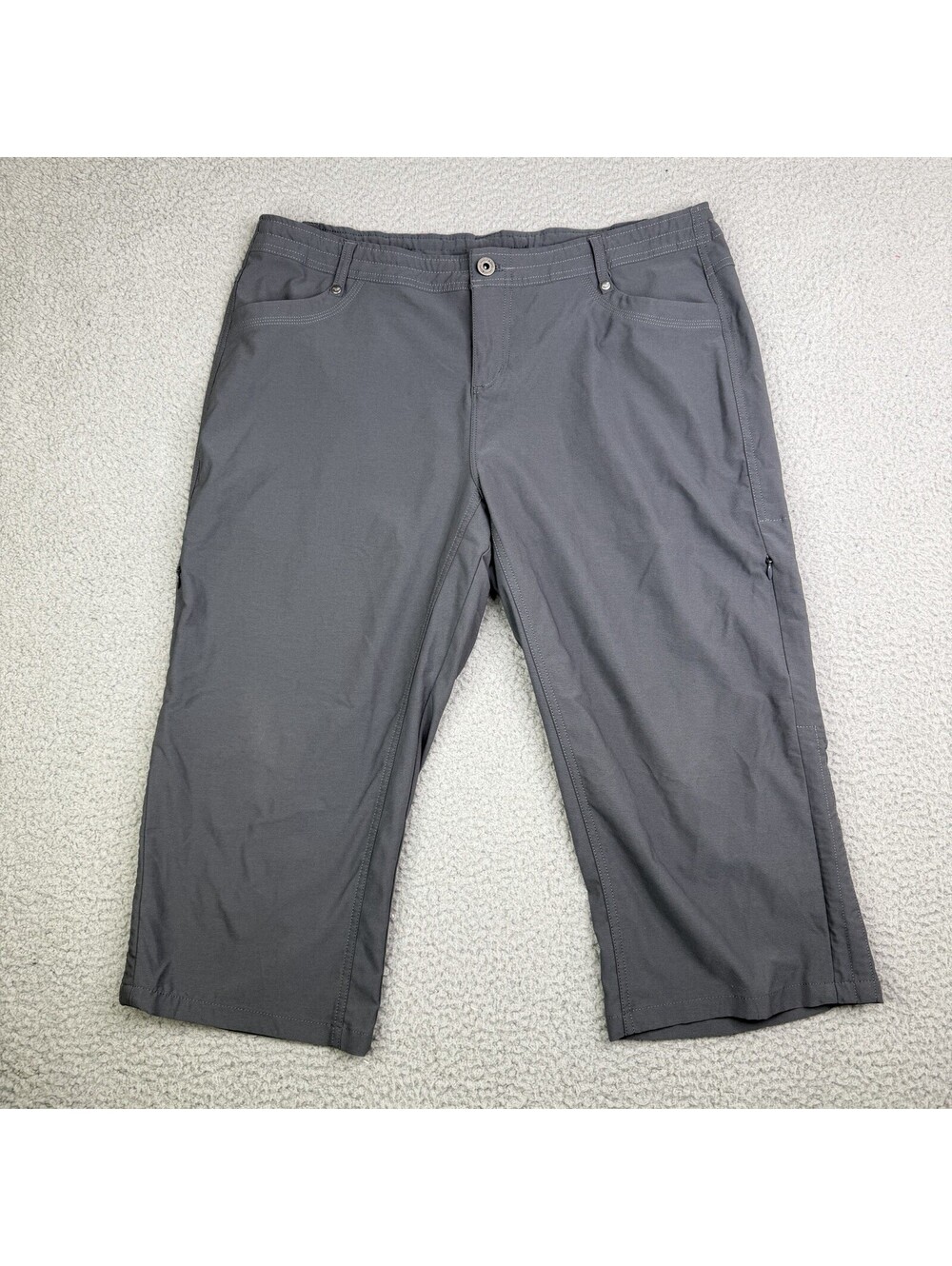 KUHL Pants Womens 16 Gray Trekr Kapri Capri Pants Outdoor Hiking Gorpcore